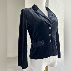 To the MAX Black Velvet Jacket Holiday Evening Womens Size Small